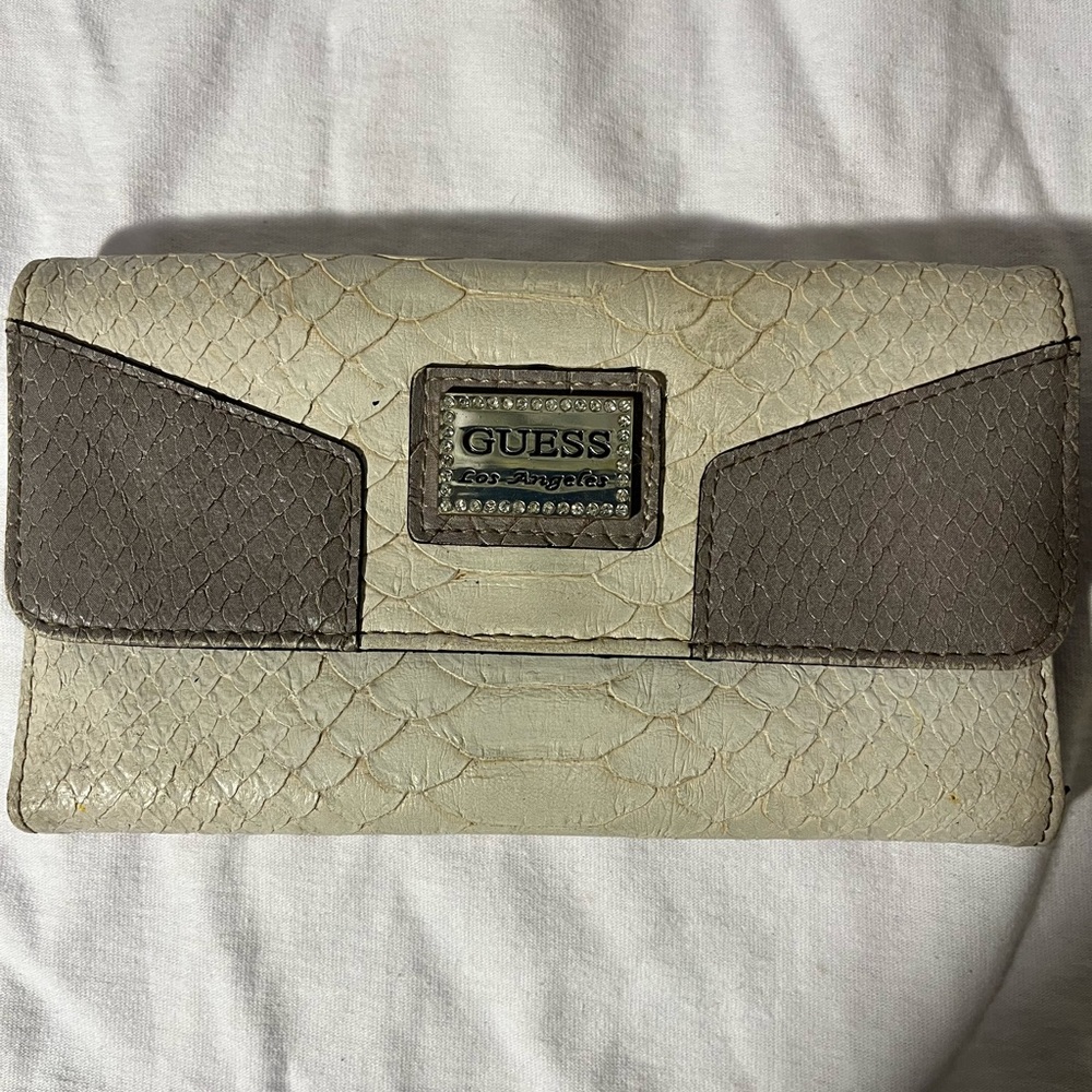 guess Vintage leather wallet women trifold